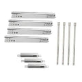 Gas grill burner tube replacement set with four stainless steel tubes and mounting brackets