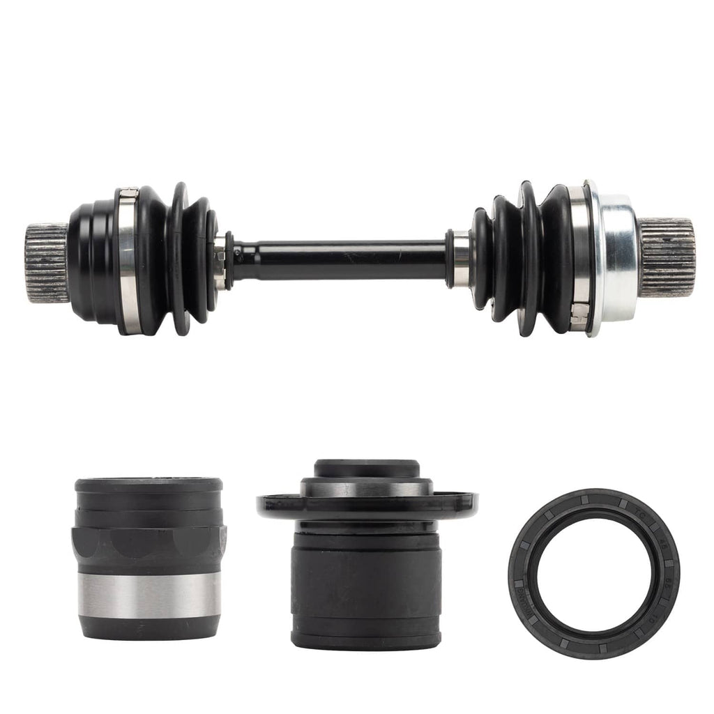 Front differential drive shaft coupler bar with rubber boot sleeves and round seal ring