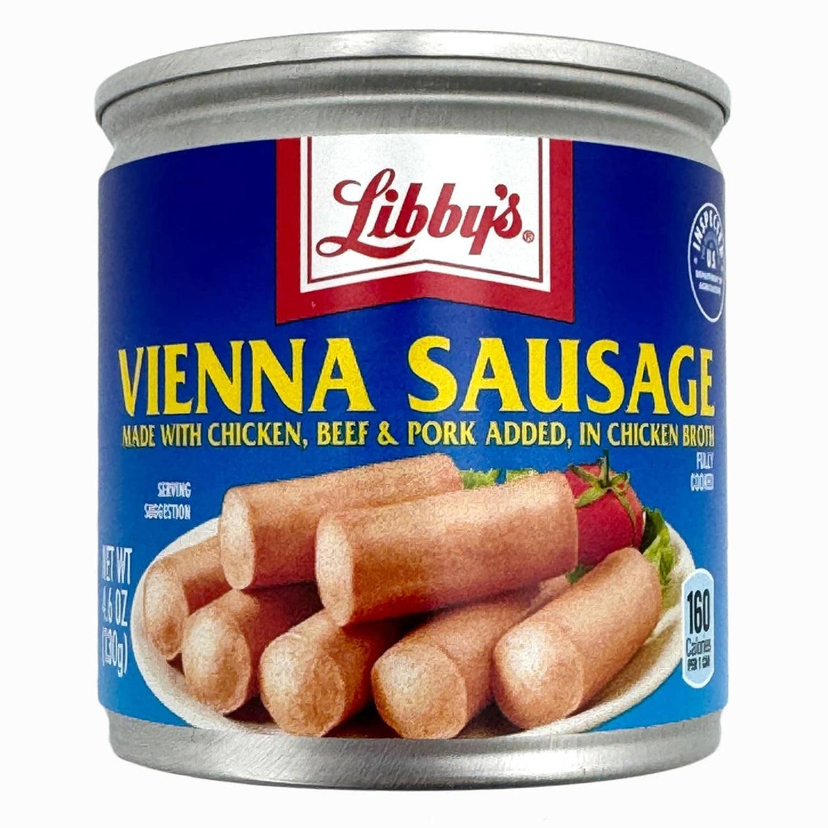 Libby's Vienna Sausage can with blue label and silver lid