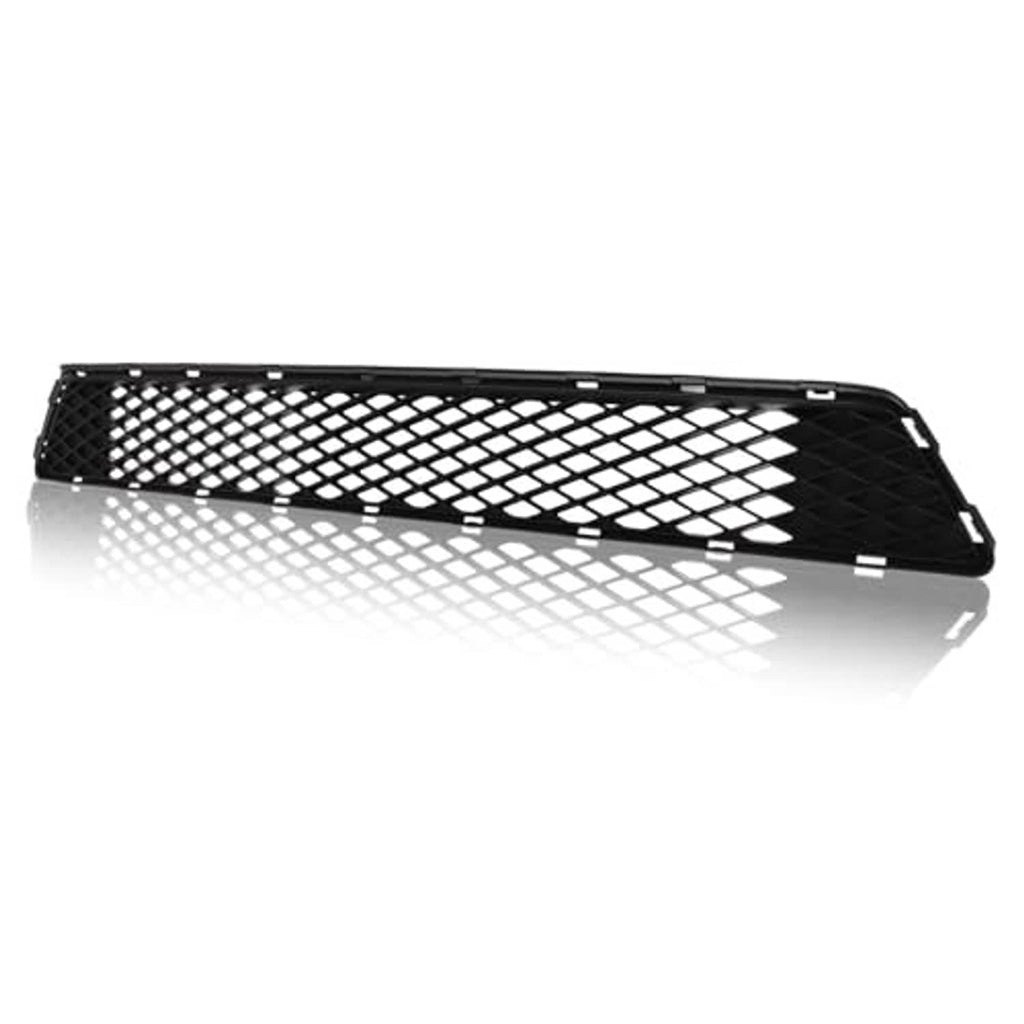 Black front bumper lower grille with diamond mesh and side mounting brackets