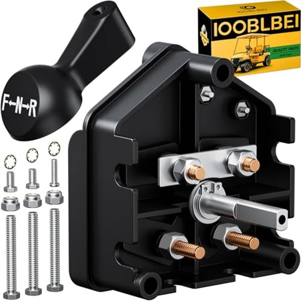 36V forward/reverse switch assembly, black housing with lever handle and screw posts