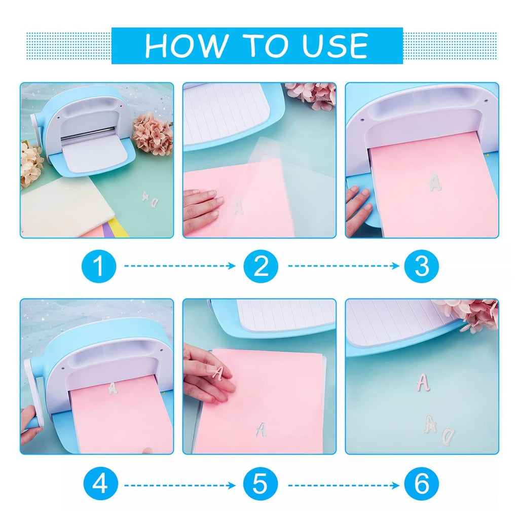 How to use alphabet cutting dies with a die-cutting machine, step sequence