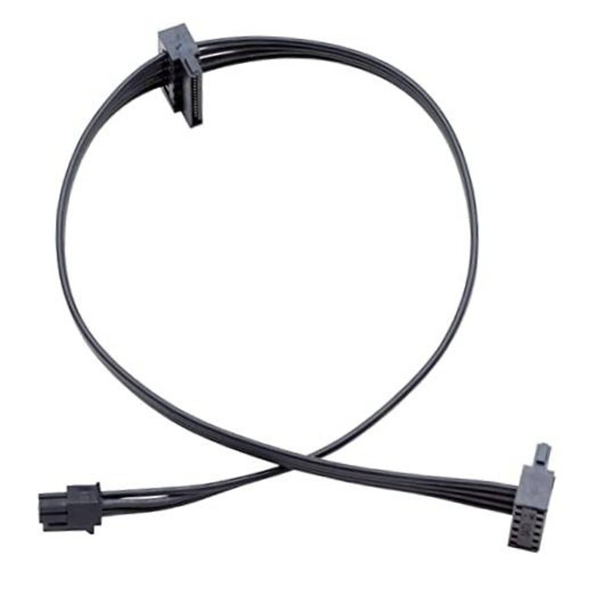 ATX mini 4-pin to dual SATA power daisy chain cable with two SATA connector ends