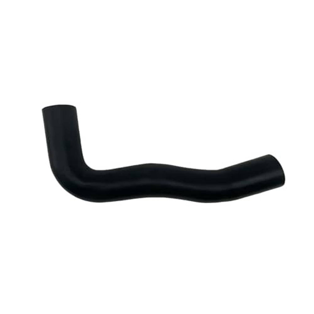 Black molded coolant hose with curved shape and open ends
