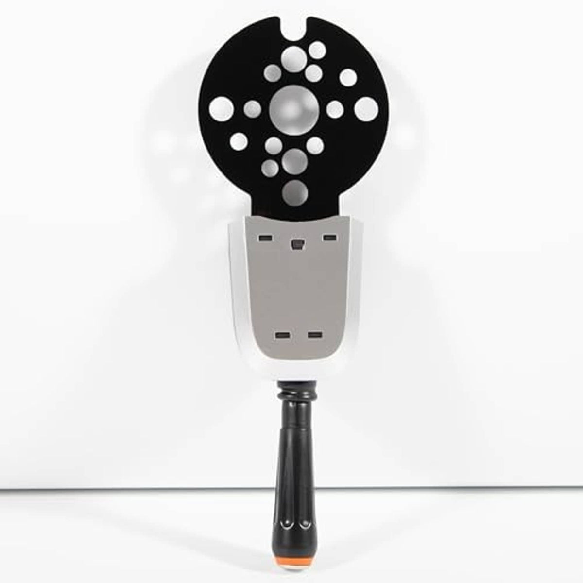 Bezel control lever switch with USB-style plug, black perforated bezel, and black handle