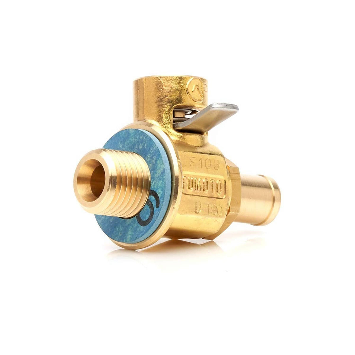 Gold Fumoto FN106N drain valve with long nipple and washer seal