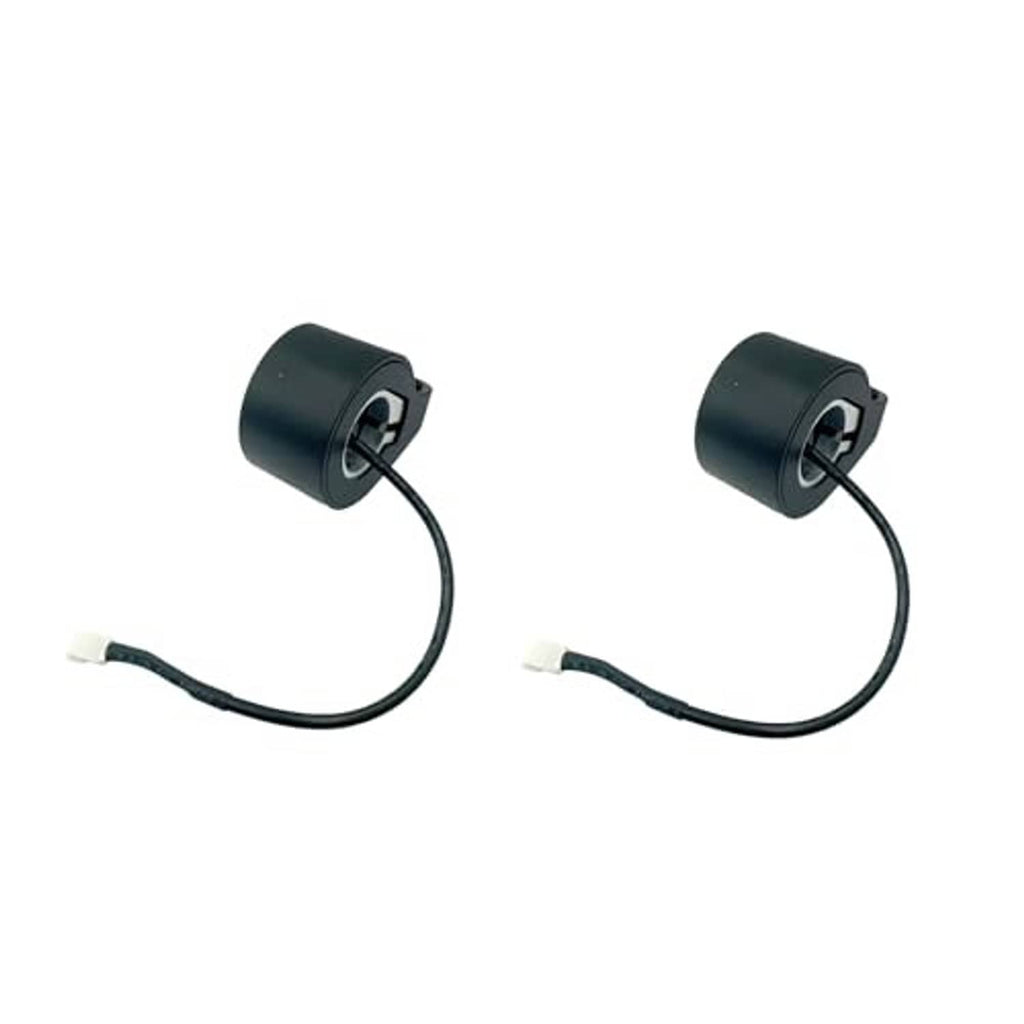 Set of two electric scooter thumb throttles, black housings with two-wire cables