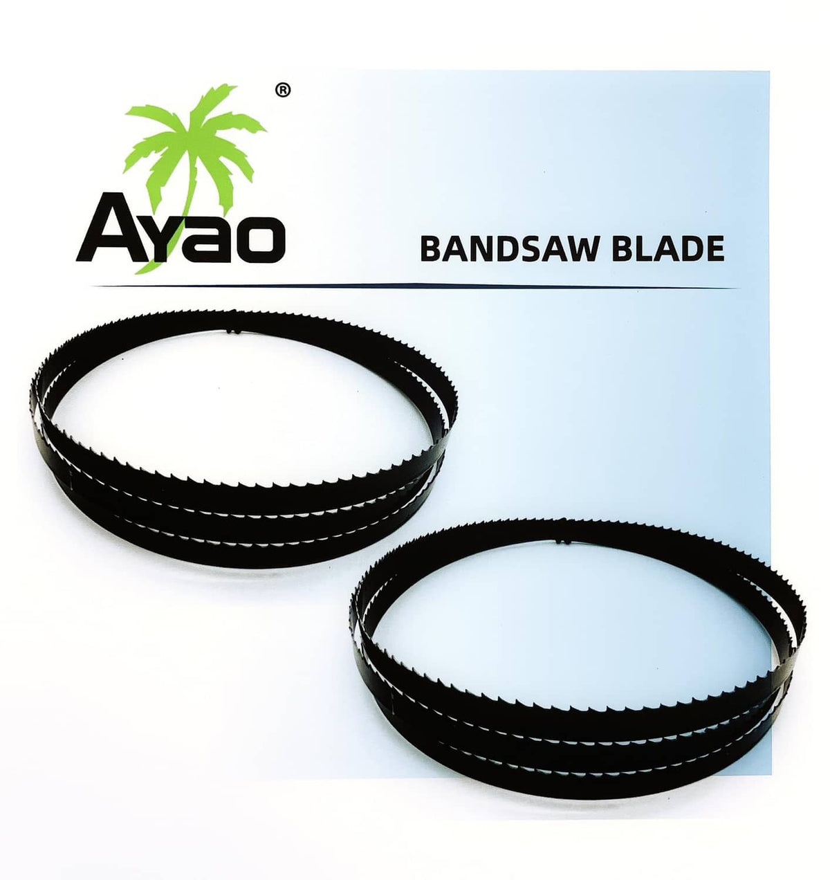 AYAO wood bandsaw blade 2-pack, dark blue metal loops with fine teeth