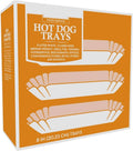 White paper hot dog tray pack box with fluted design and 8 in tray size