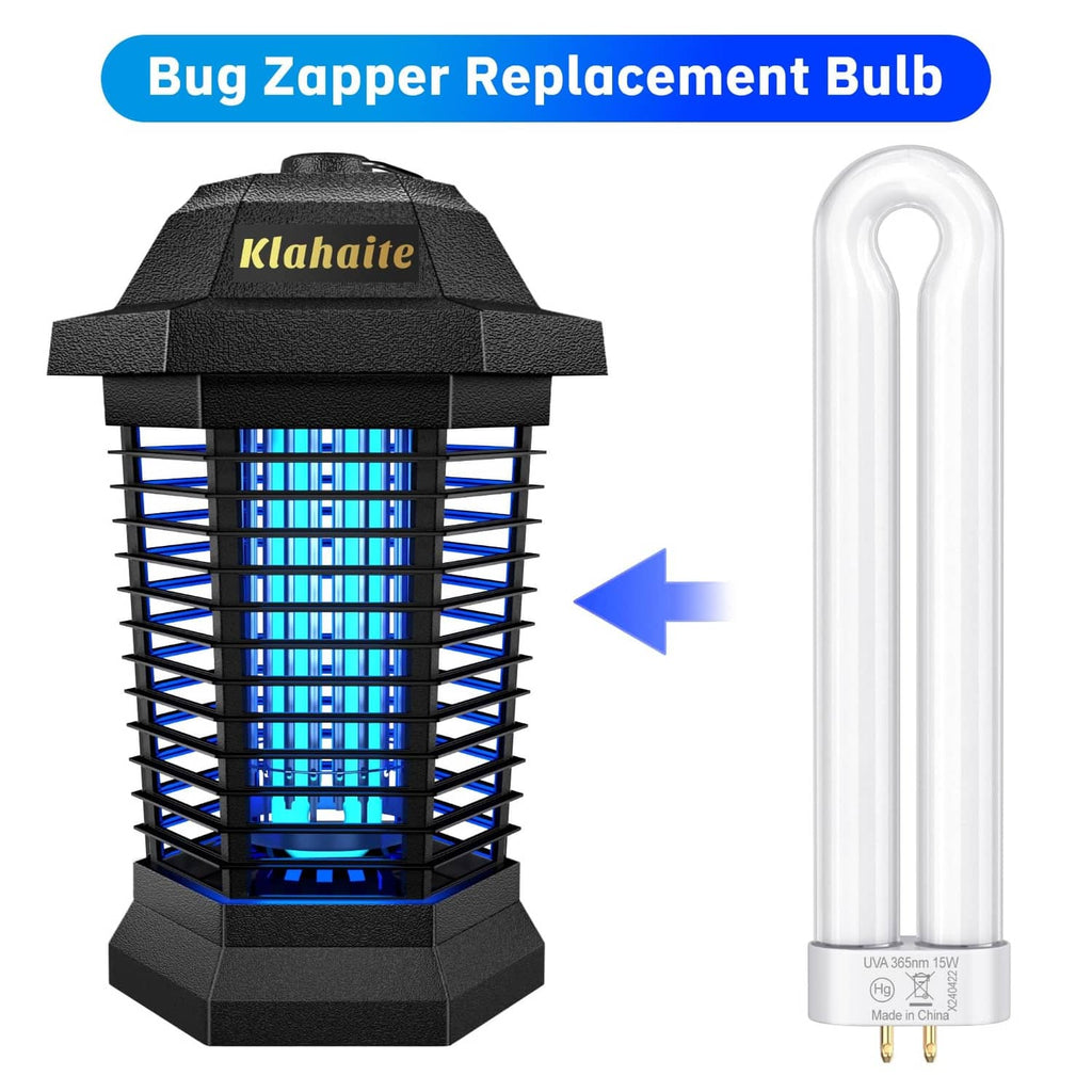 Replacement bug zapper bulb and glowing light tube, clear glass with gold pins