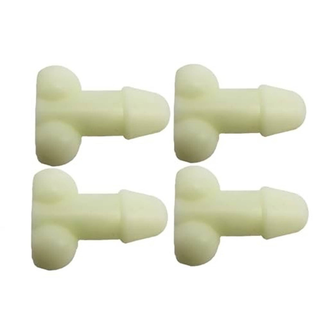 Set of 4 pale green valve stem caps, flared cap design
