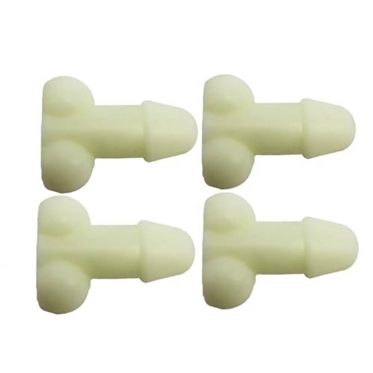 Set of 4 pale green valve stem caps, flared cap design