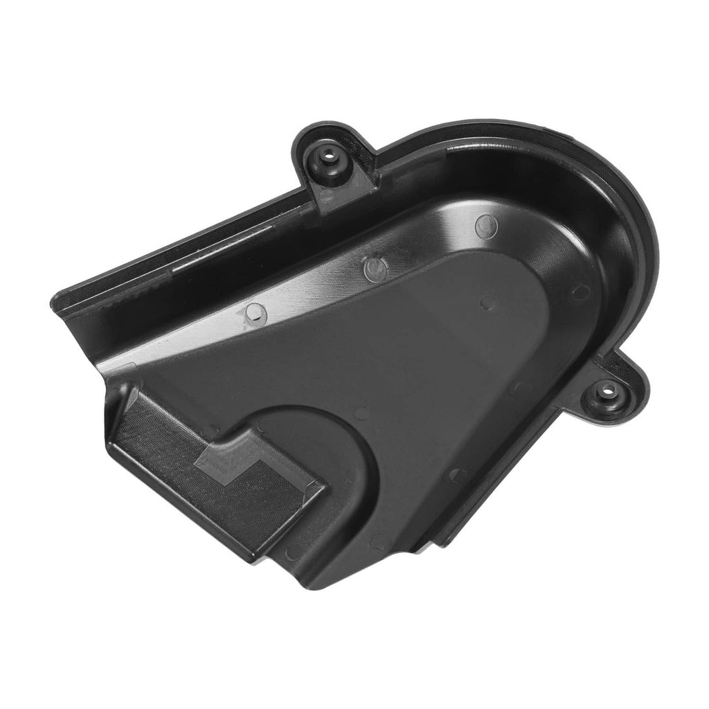 Left-side deck pulley cover base with bolt holes and interior metal insert