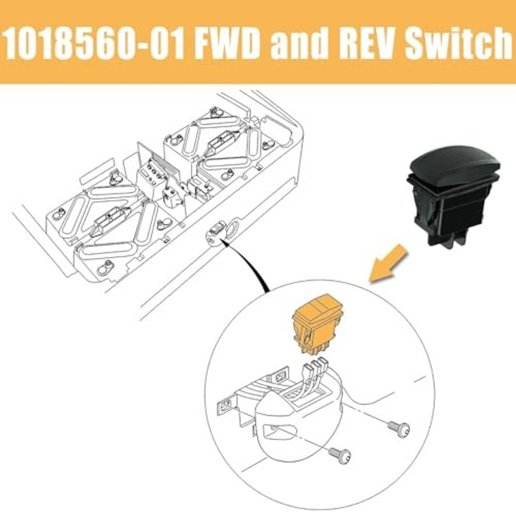 Forward and reverse switch parts diagram with connector and internal components