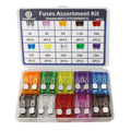 30-piece standard blade fuse assortment kit with multicolor ATC fuses in clear case