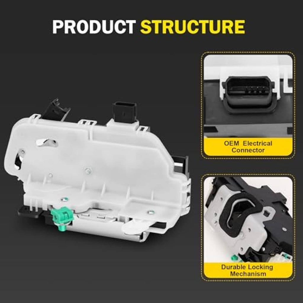 Door lock actuator, white housing with OEM electrical connector and locking parts