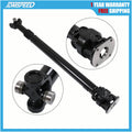 Front driveshaft prop shaft with black steel tube and flange yoke and joint ends