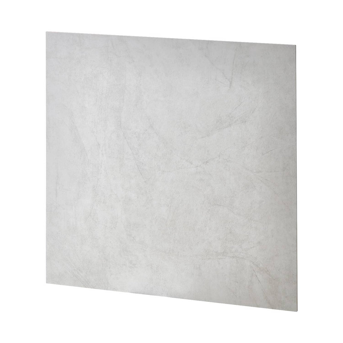 White marble-look PVC ceiling tile panel with subtle gray veining and smooth texture