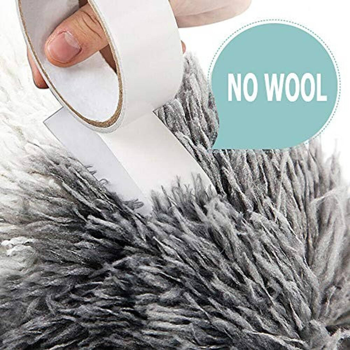 Microfiber feather duster with fluffy gray-and-white bristles for gentle surface cleaning