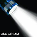 Blue LED flashlight bulb conversion with bright beam, 300 lumens