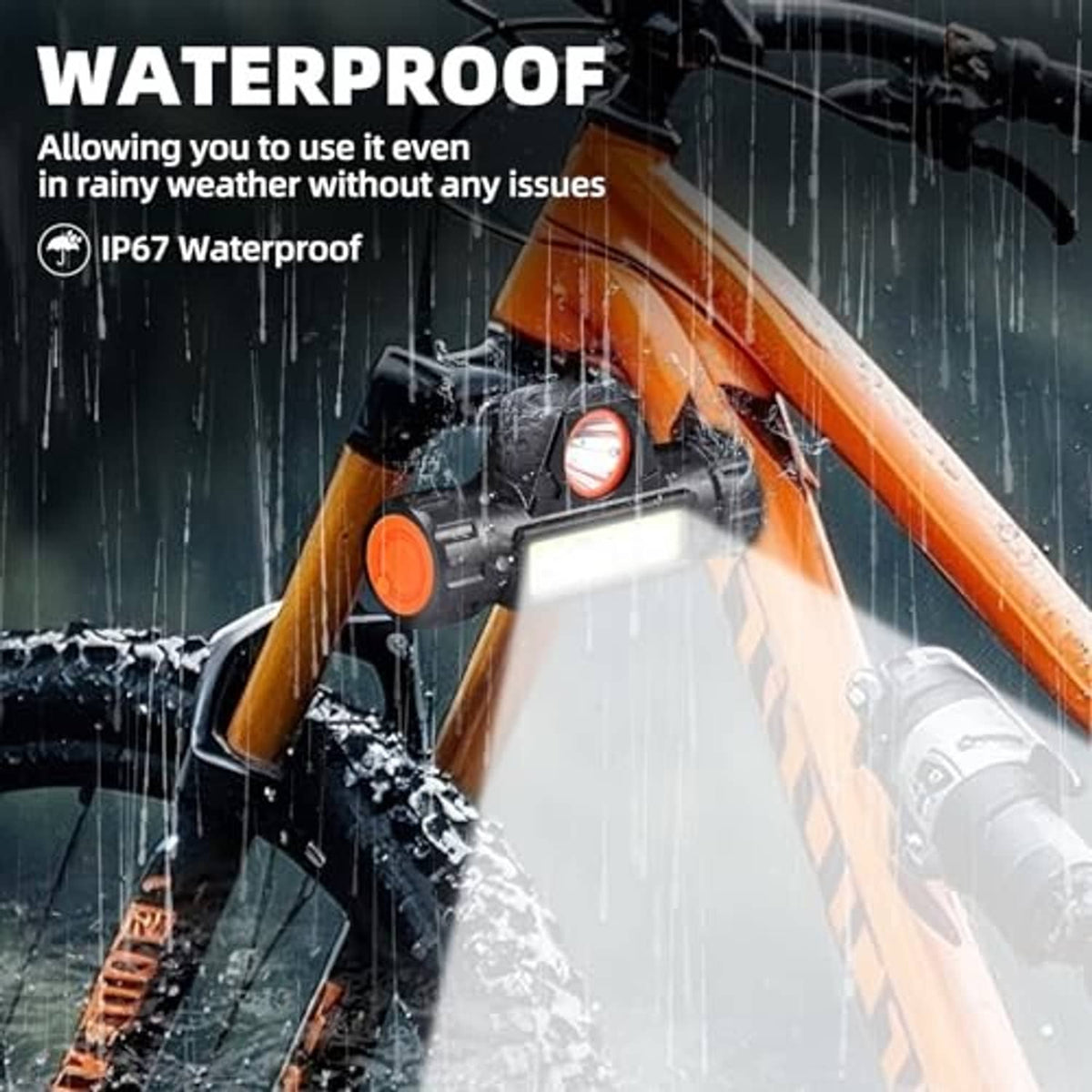 Waterproof rechargeable UTV interior light with sealed housing and COB LED bar