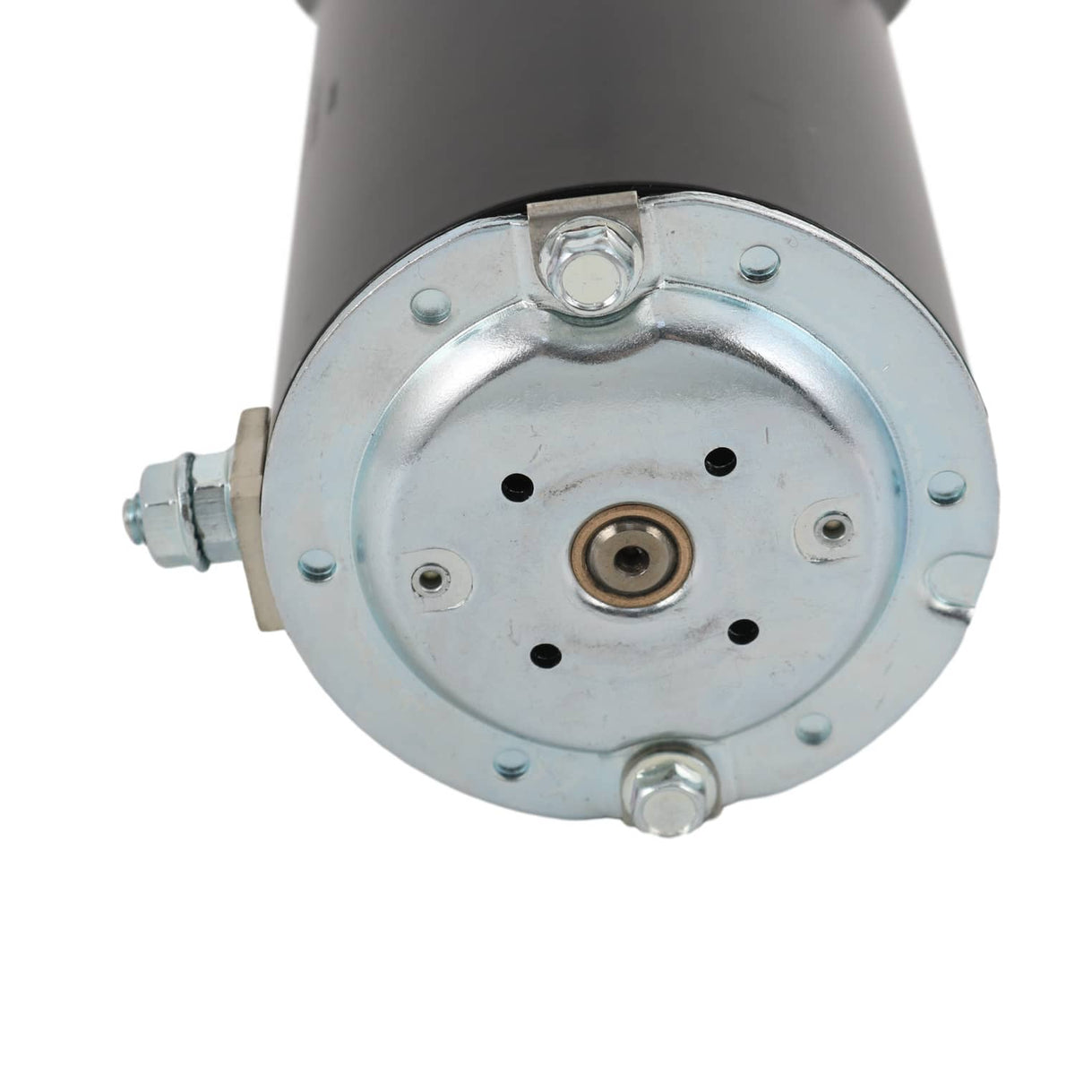 Starter motor faceplate with bolt holes and central shaft, for Kohler Dixon 7000 Series