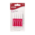 Pink gel nail glue blister pack with 5 white tubes