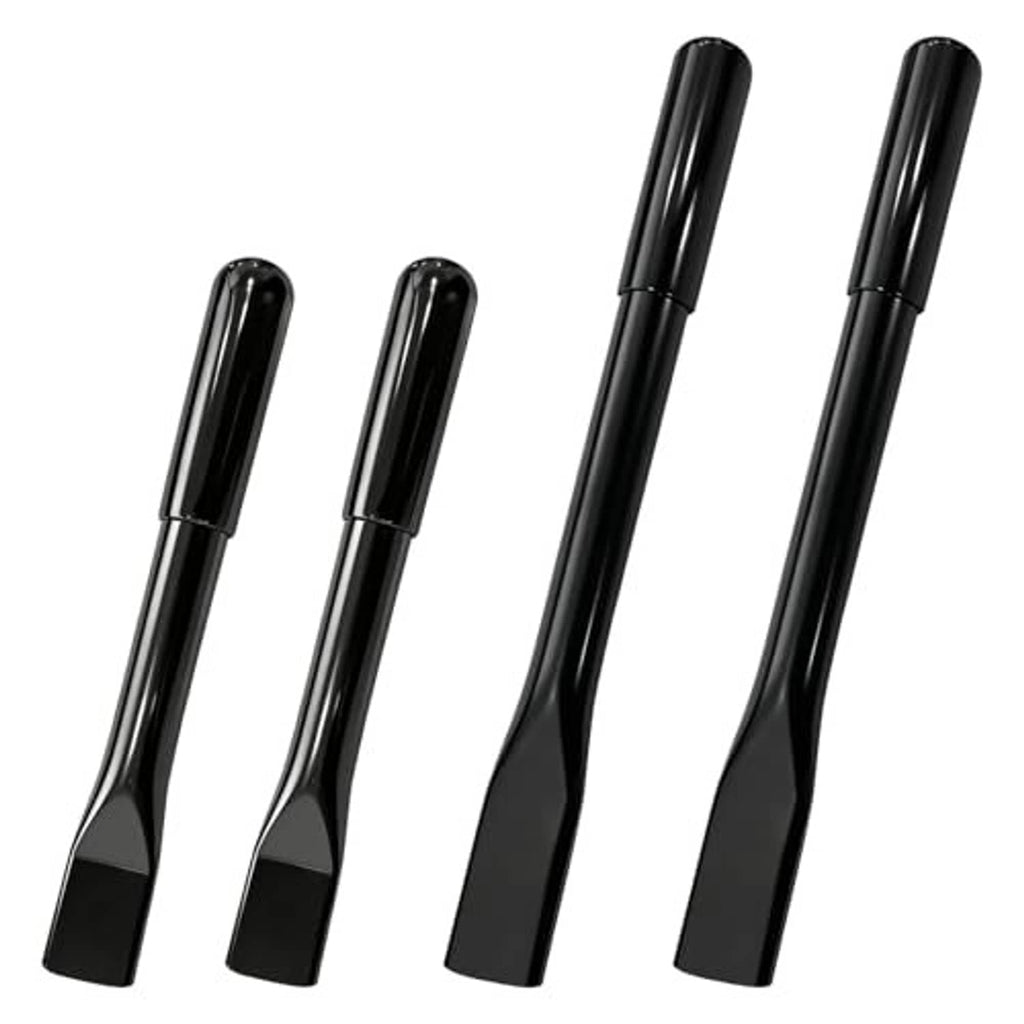 Wheelchair brake handle extenders set: two black cylinders with tapered tips