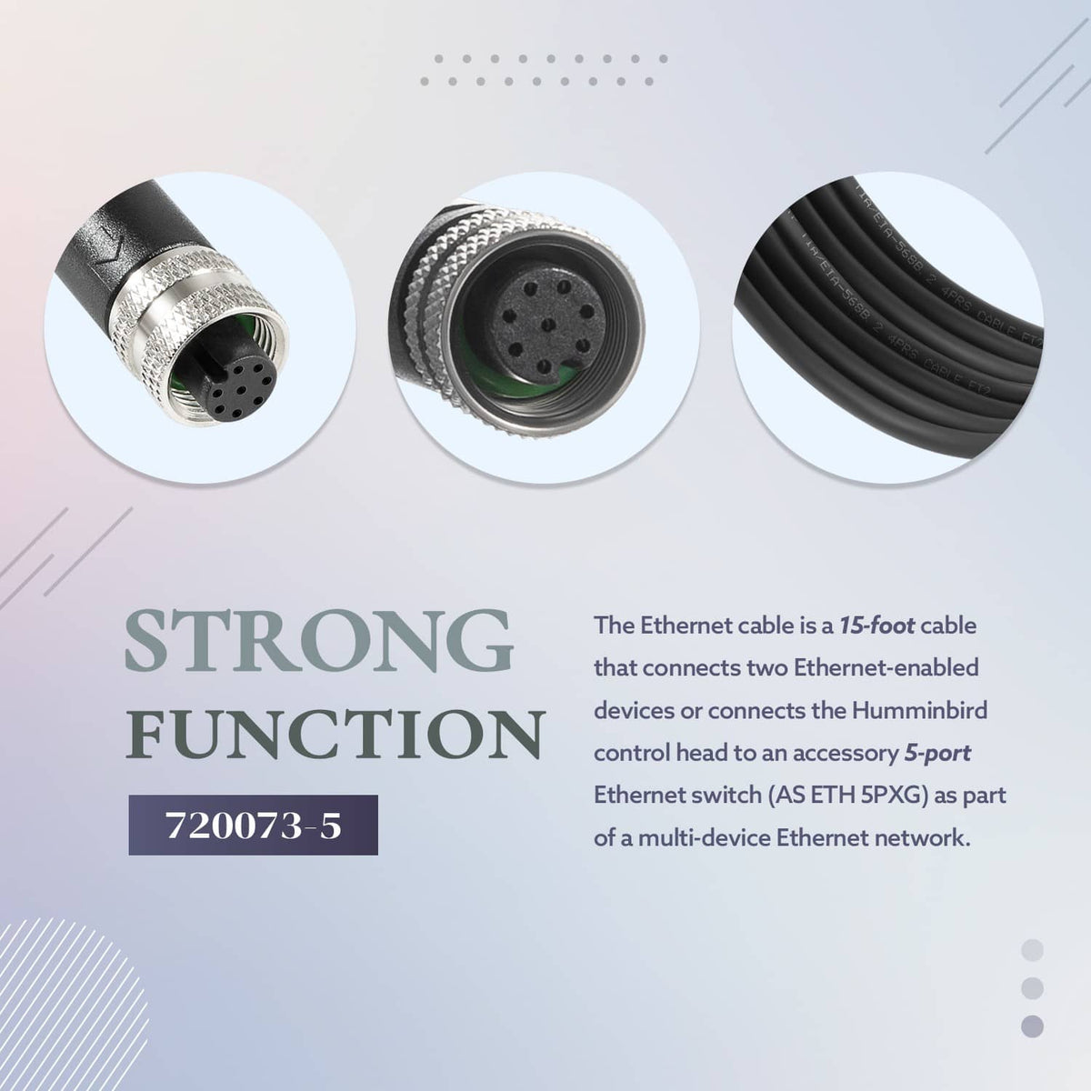 Close-up of black Ethernet cable ends with metal connector housings and pins