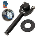 Black belt changing clutch removal tool with handle and circular adapter plate