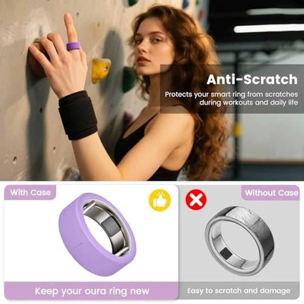 Purple silicone ring cover with metal sensor window