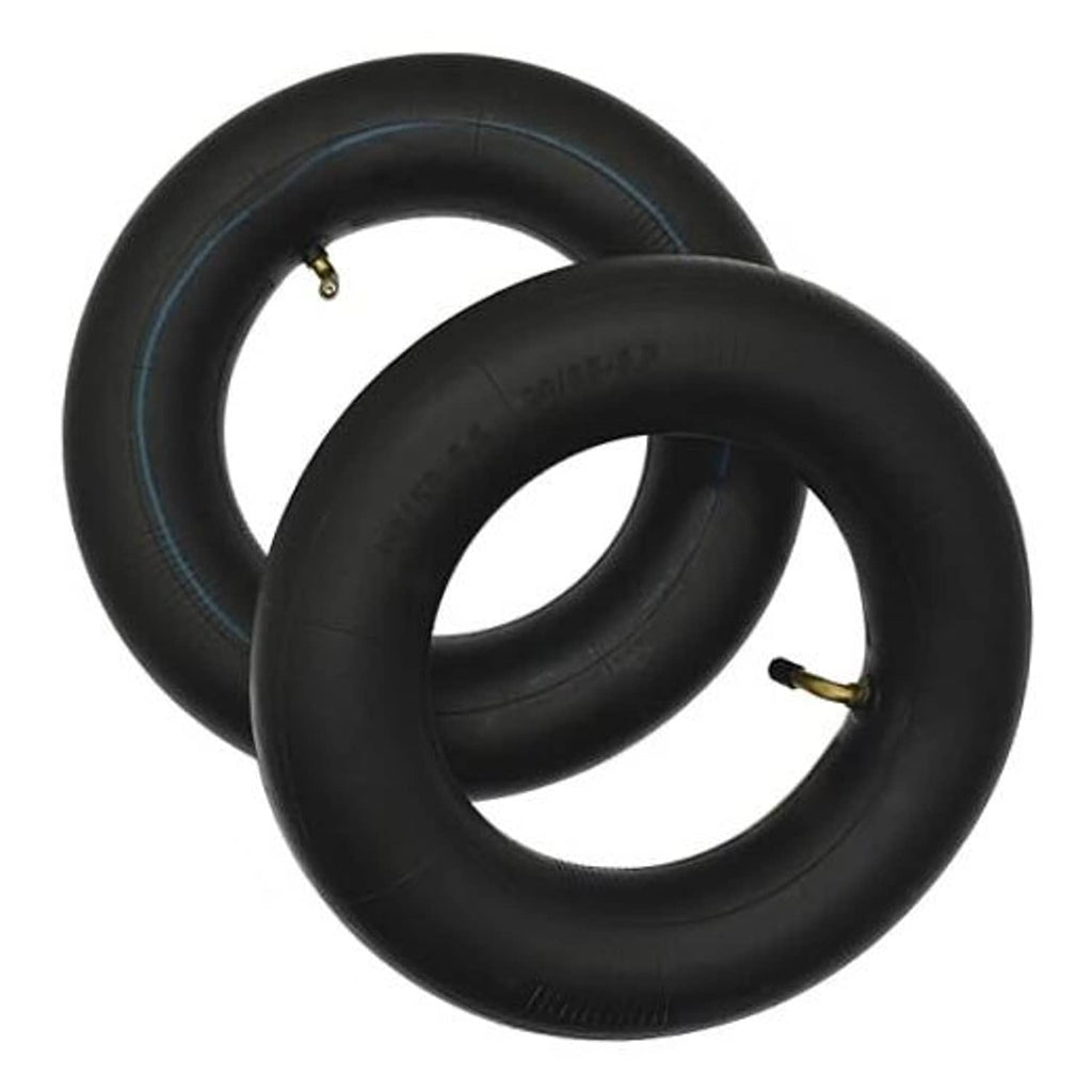 Black inner tube pair with brass TR87 bent valve stems, for 90/65-6.5 tires.