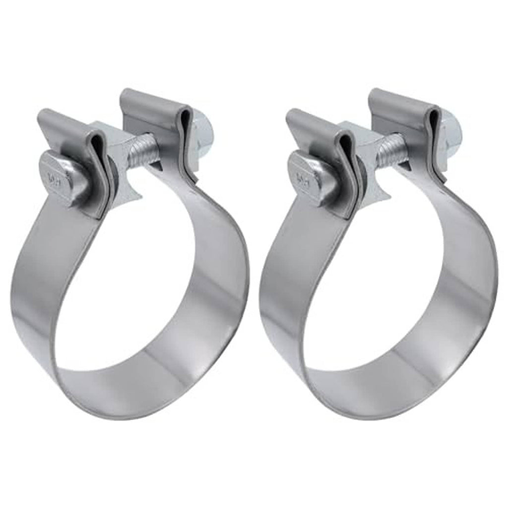 Stainless steel narrow band exhaust clamp, 2.5 in, with screw housing and band