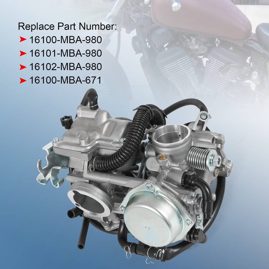 Carburetor assembly with metal housing, round top cover, and intake opening