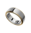 Gold-tone Oura ring cover with silver inner band and open center cutout