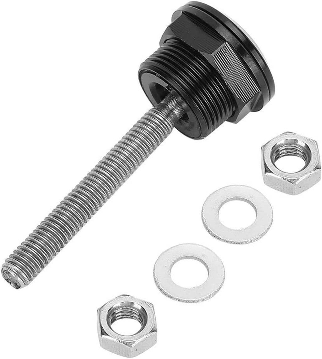 Hood latch pin bolt set with black ring, threads, washers, and hex nuts