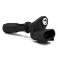 Black camshaft position sensor with electrical connector and metal contact ring
