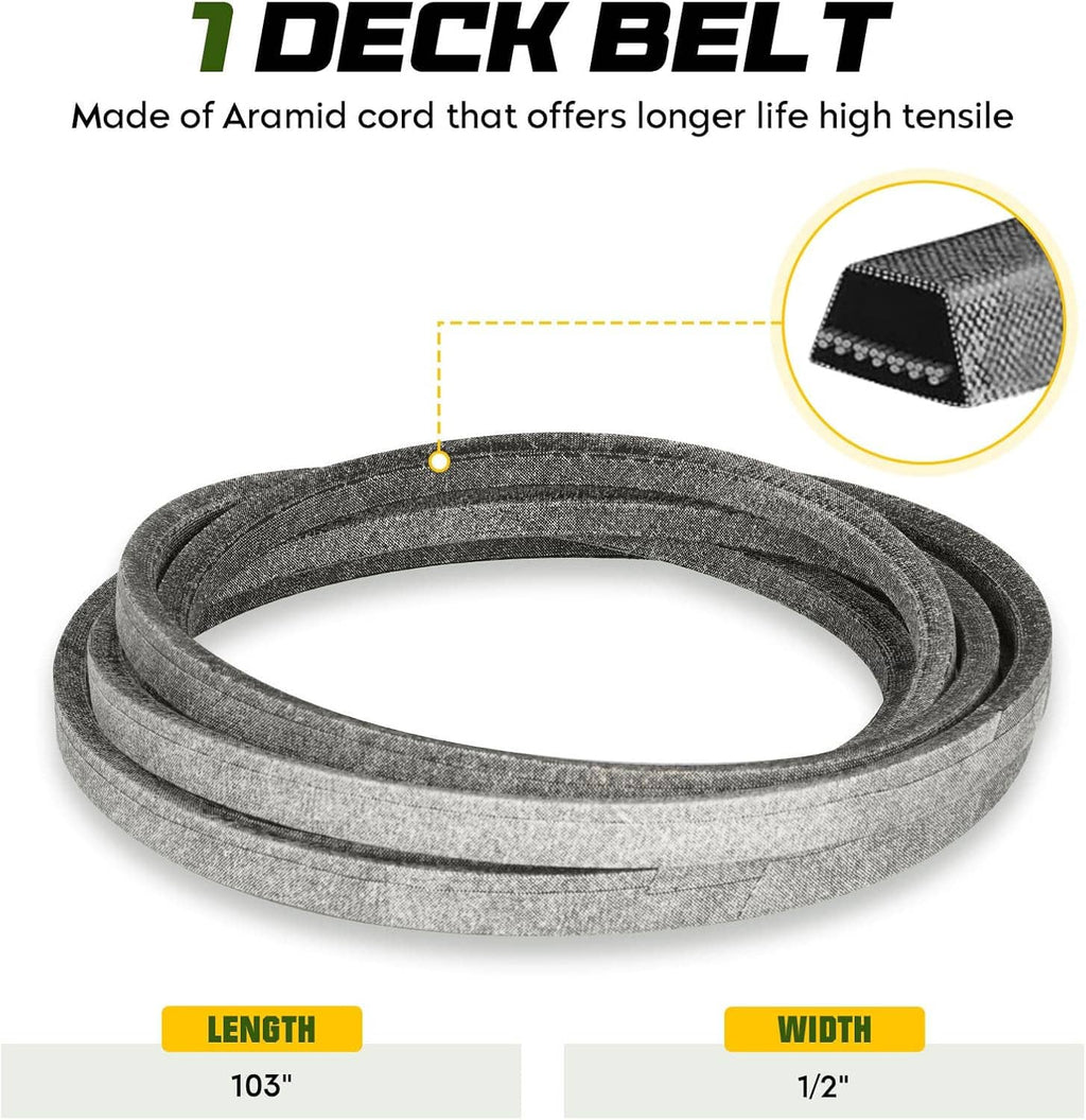 Gray deck belt loop for mower deck rebuild kit