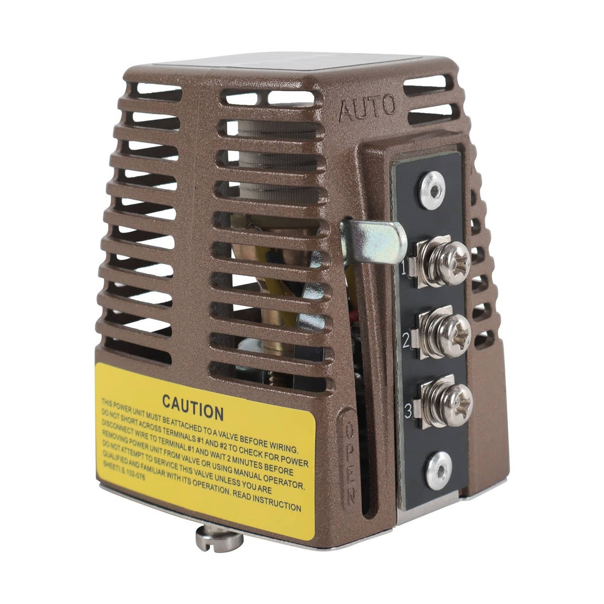 Bronze replacement power head with vented housing and three numbered terminal screws