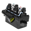 Black outboard power trim and tilt relay assembly with wiring and terminal blocks