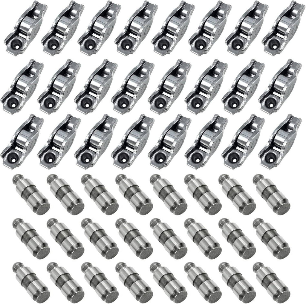 Rocker arm and valve lifter kit, multiple silver rocker arms and lifters