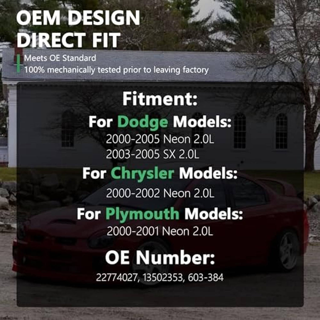 Coolant reservoir fitment graphic for Dodge Neon and related models