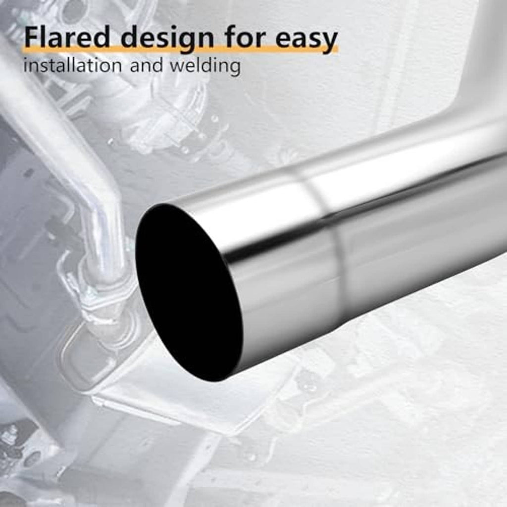 45-degree exhaust pipe elbow with flared end for easy installation and welding