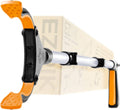 Foldable grabber reacher tool with orange anti-slip silicone foot and extended arm