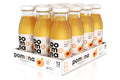 Pack of 12 organic peach juice bottles, cold pressed 8.4 fl oz