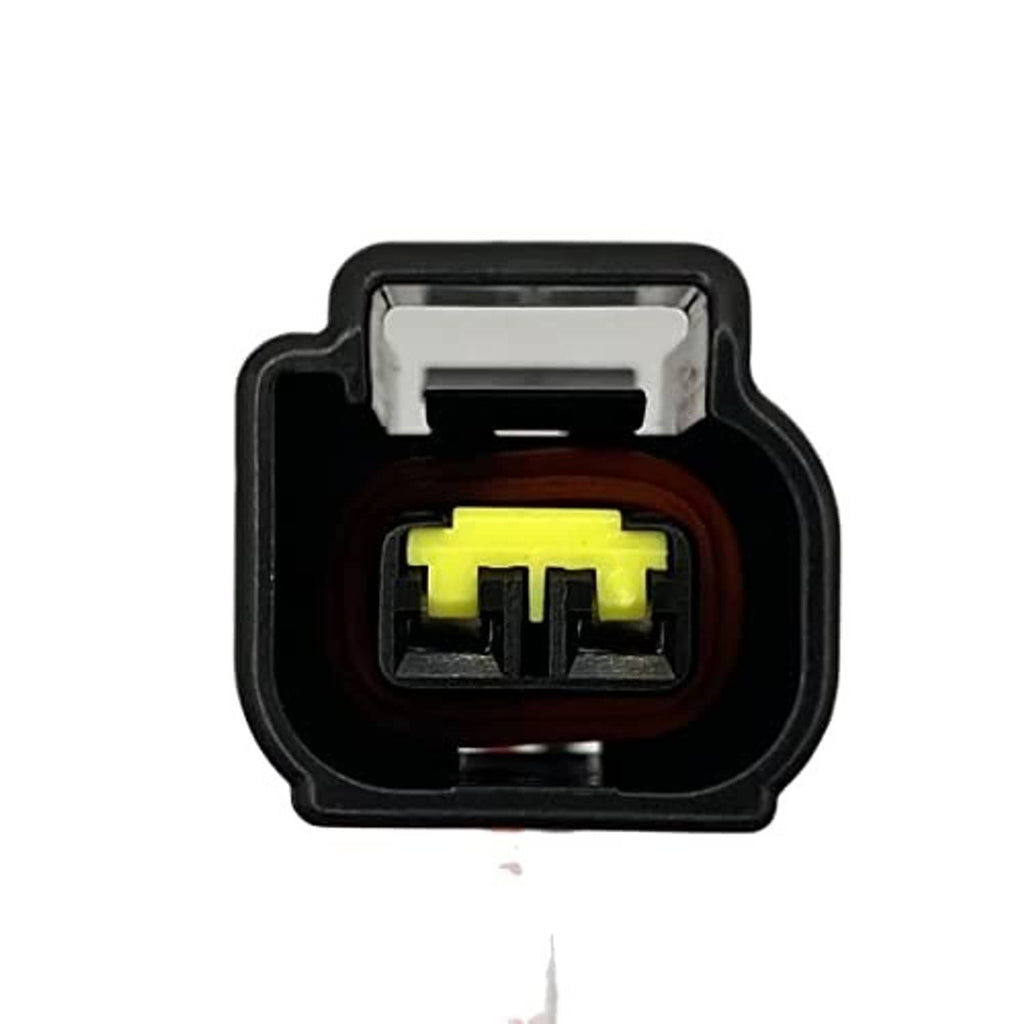 Crankshaft position sensor connector with yellow terminals in black plastic housing