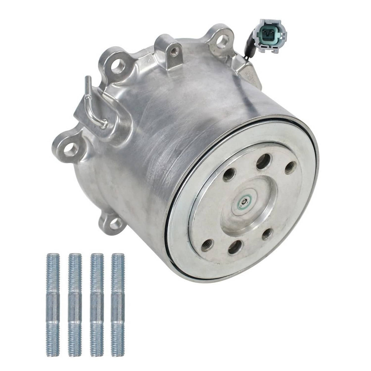 Rear differential coupling unit, silver metal housing with mounting bolt holes