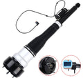 Rear left air suspension strut with electrical connector and wiring harness.