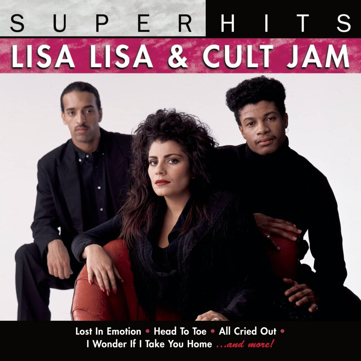 Lisa Lisa & Cult Jam Super Hits audio CD cover with three band members