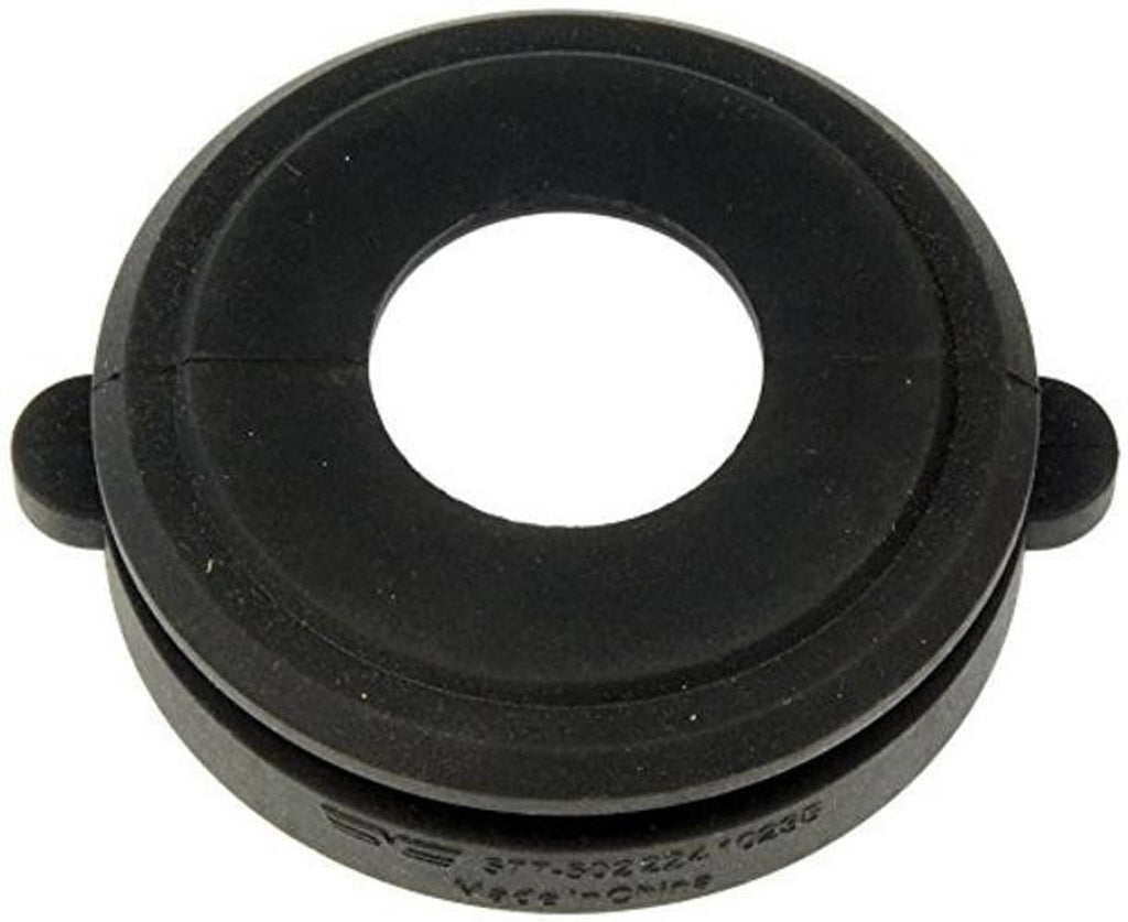 Fuel filler neck seal, black rubber with center opening and side mounting tabs